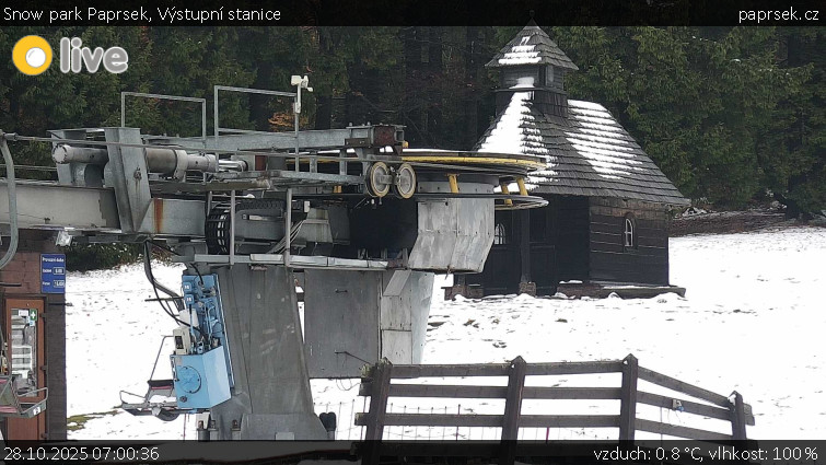 Snow park Paprsek - Výstupní stanice - 28.10.2025 v 07:00 Snow park Paprsek - Výstupní stanice - 28.10.2025 v 07:00