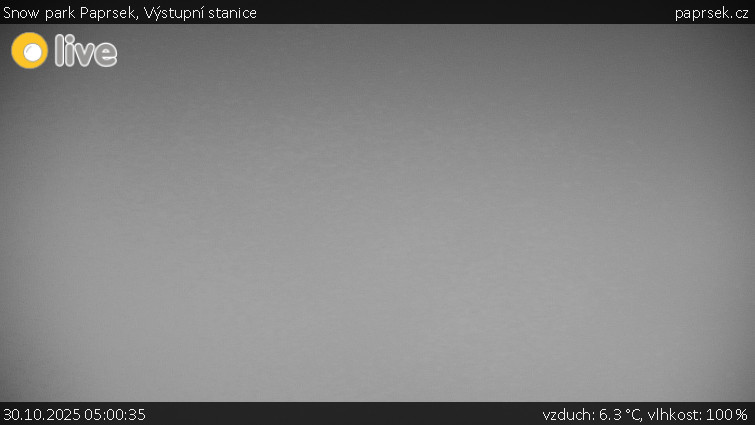 Snow park Paprsek - Výstupní stanice - 30.10.2025 v 05:00 Snow park Paprsek - Výstupní stanice - 30.10.2025 v 05:00