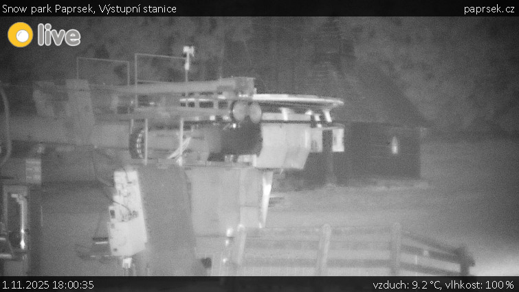 Snow park Paprsek - Výstupní stanice - 1.11.2025 v 18:00 Snow park Paprsek - Výstupní stanice - 1.11.2025 v 18:00