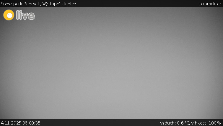 Snow park Paprsek - Výstupní stanice - 4.11.2025 v 06:00