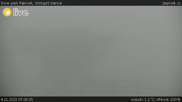 Snow park Paprsek - Výstupní stanice - 4.11.2025 v 07:00