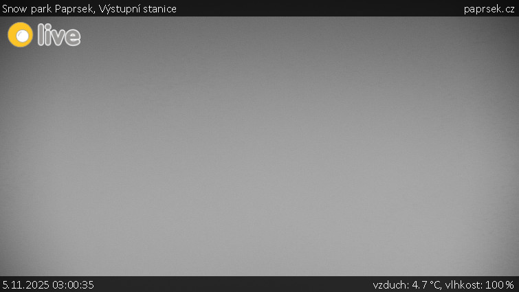 Snow park Paprsek - Výstupní stanice - 5.11.2025 v 03:00