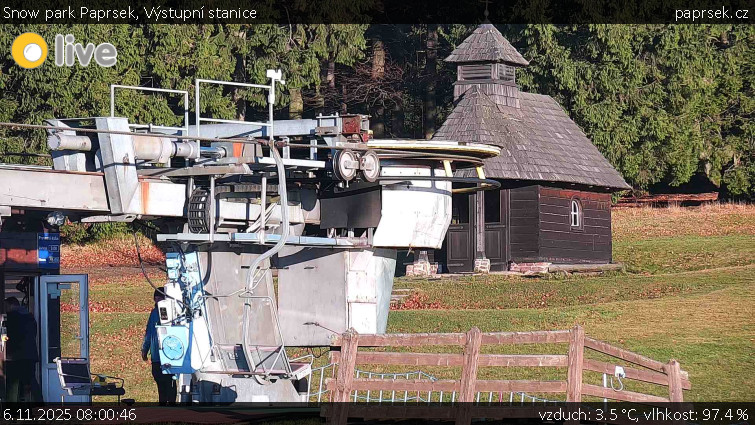 Snow park Paprsek - Výstupní stanice - 6.11.2025 v 08:00