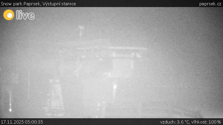 Snow park Paprsek - Výstupní stanice - 17.11.2025 v 05:00