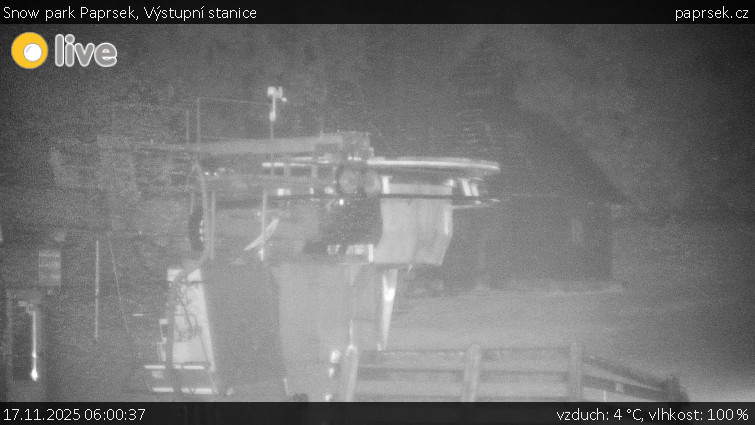 Snow park Paprsek - Výstupní stanice - 17.11.2025 v 06:00