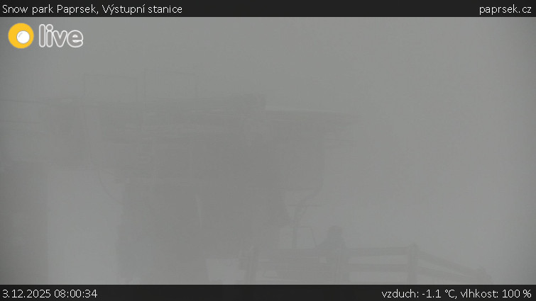 Snow park Paprsek - Výstupní stanice - 3.12.2025 v 08:00