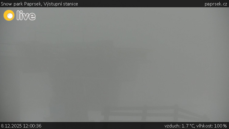 Snow park Paprsek - Výstupní stanice - 8.12.2025 v 12:00