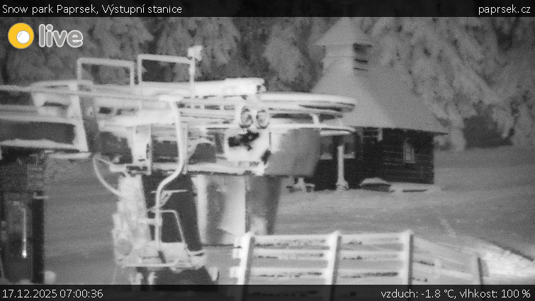 Snow park Paprsek - Výstupní stanice - 17.12.2025 v 07:00