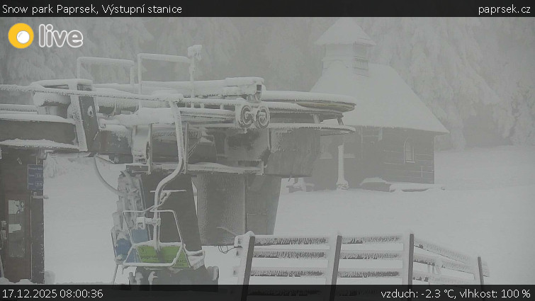 Snow park Paprsek - Výstupní stanice - 17.12.2025 v 08:00