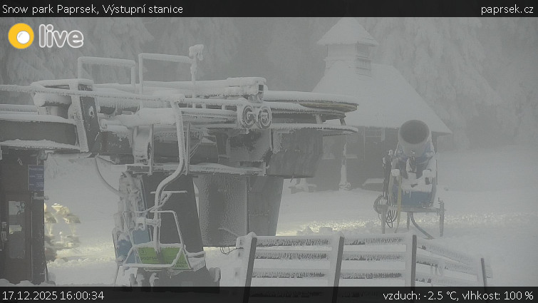 Snow park Paprsek - Výstupní stanice - 17.12.2025 v 16:00