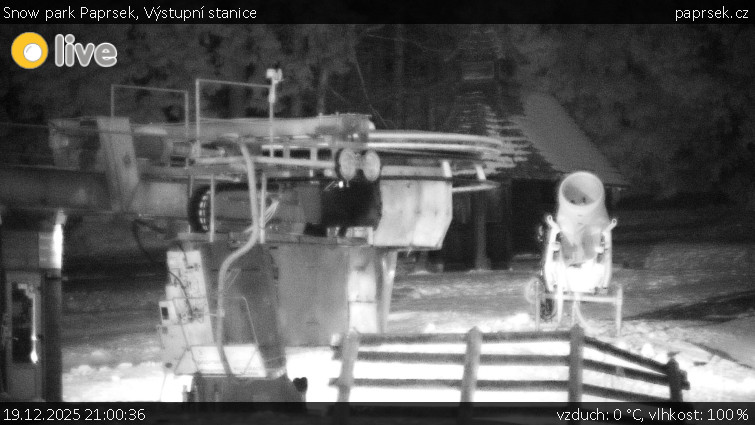 Snow park Paprsek - Výstupní stanice - 19.12.2025 v 21:00