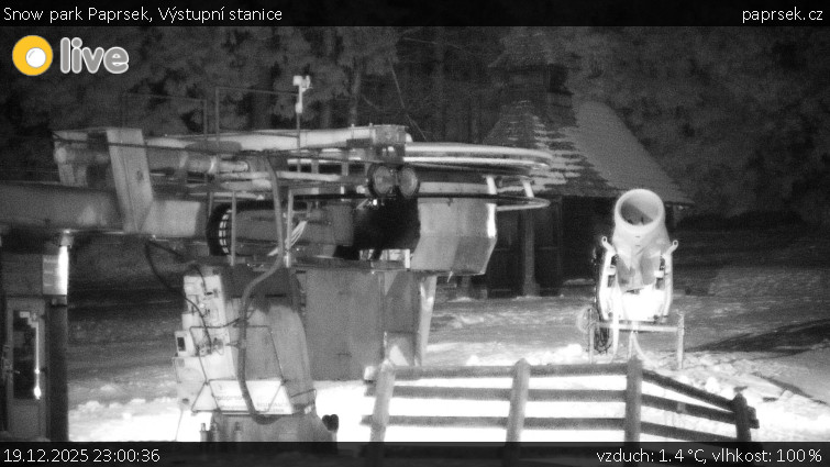Snow park Paprsek - Výstupní stanice - 19.12.2025 v 23:00