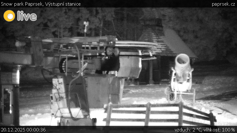Snow park Paprsek - Výstupní stanice - 20.12.2025 v 00:00