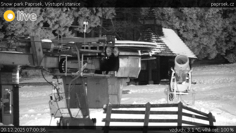 Snow park Paprsek - Výstupní stanice - 20.12.2025 v 07:00