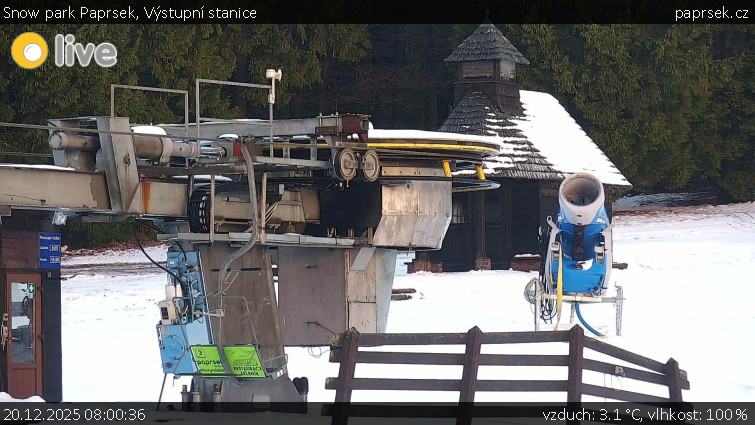 Snow park Paprsek - Výstupní stanice - 20.12.2025 v 08:00