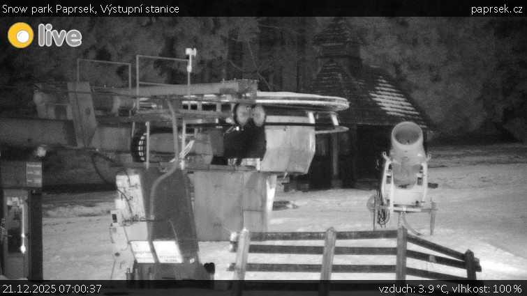 Snow park Paprsek - Výstupní stanice - 21.12.2025 v 07:00