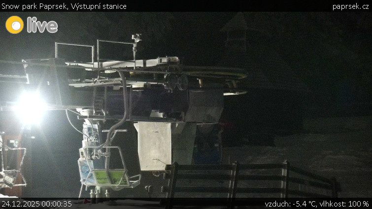 Snow park Paprsek - Výstupní stanice - 24.12.2025 v 00:00