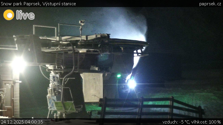 Snow park Paprsek - Výstupní stanice - 24.12.2025 v 04:00