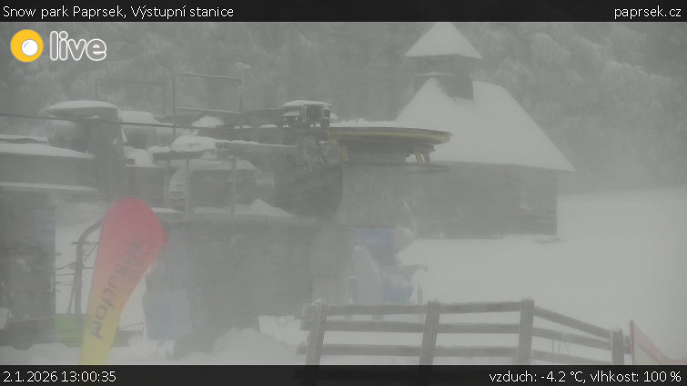 Snow park Paprsek - Výstupní stanice - 2.1.2026 v 13:00