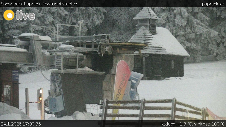 Snow park Paprsek - Výstupní stanice - 24.1.2026 v 17:00