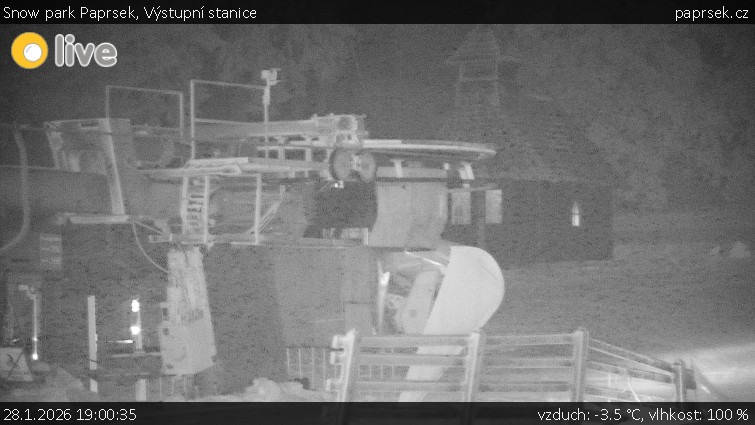 Snow park Paprsek - Výstupní stanice - 28.1.2026 v 19:00