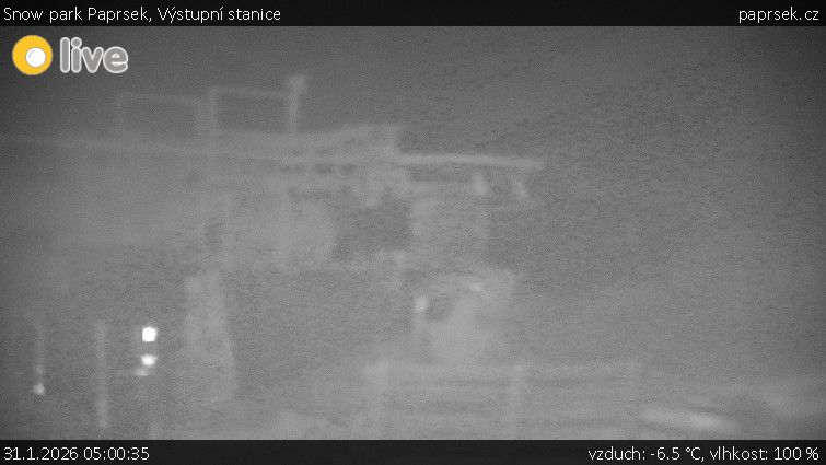 Snow park Paprsek - Výstupní stanice - 31.1.2026 v 05:00