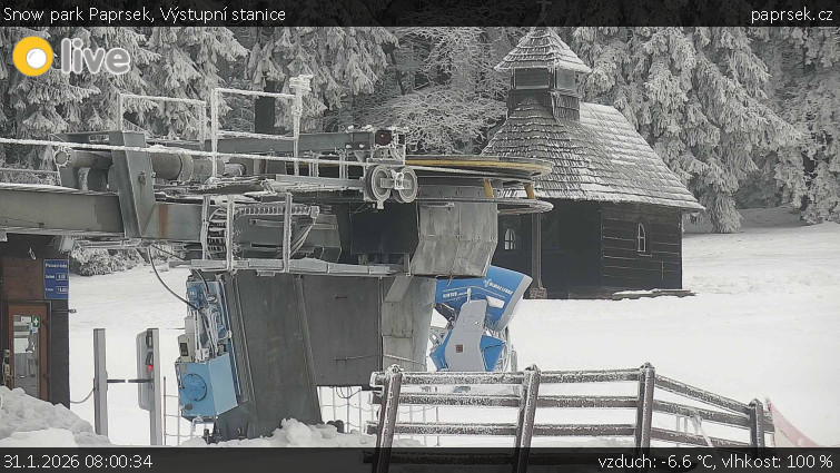 Snow park Paprsek - Výstupní stanice - 31.1.2026 v 08:00