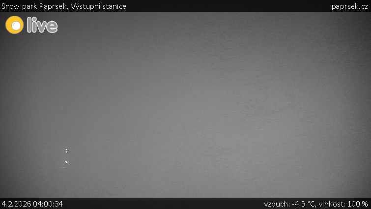 Snow park Paprsek - Výstupní stanice - 4.2.2026 v 04:00