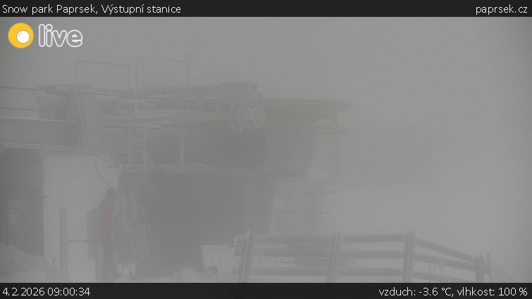 Snow park Paprsek - Výstupní stanice - 4.2.2026 v 09:00