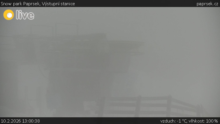 Snow park Paprsek - Výstupní stanice - 10.2.2026 v 13:00