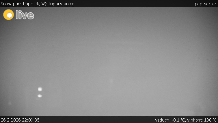 Snow park Paprsek - Výstupní stanice - 26.2.2026 v 22:00