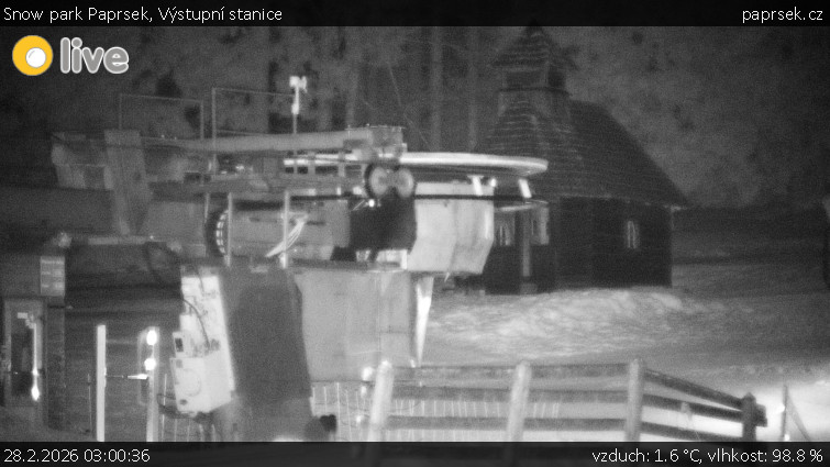 Snow park Paprsek - Výstupní stanice - 28.2.2026 v 03:00