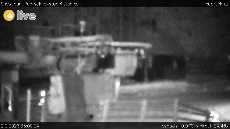 Snow park Paprsek - Výstupní stanice - 2.3.2026 v 05:00