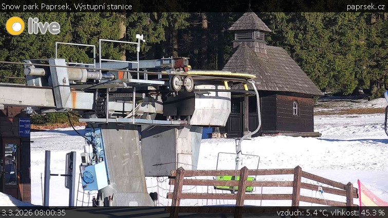 Snow park Paprsek - Výstupní stanice - 3.3.2026 v 08:00