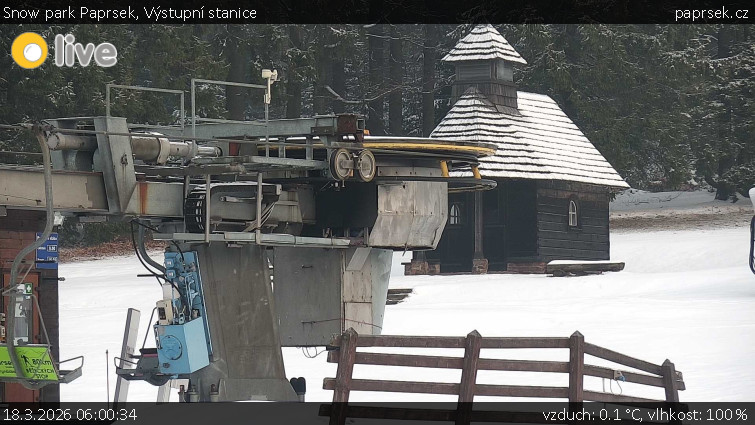 Snow park Paprsek - Výstupní stanice - 18.3.2026 v 06:00