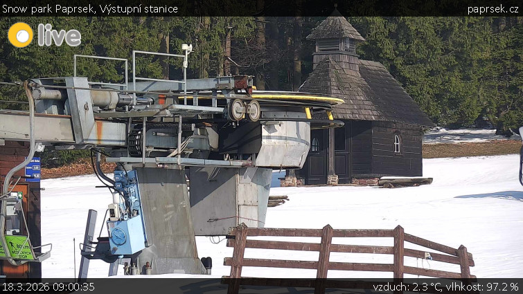 Snow park Paprsek - Výstupní stanice - 18.3.2026 v 09:00