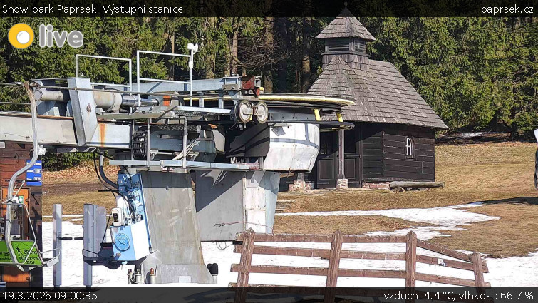 Snow park Paprsek - Výstupní stanice - 19.3.2026 v 09:00