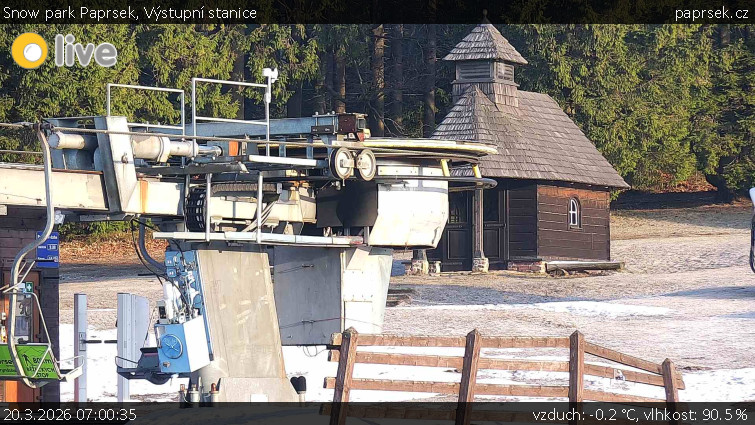 Snow park Paprsek - Výstupní stanice - 20.3.2026 v 07:00