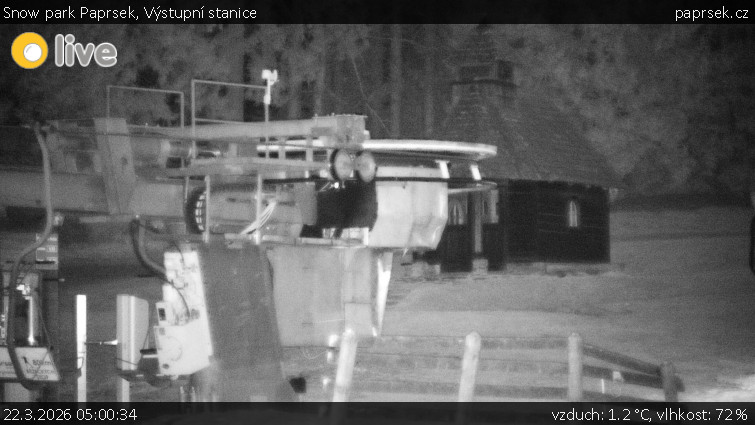 Snow park Paprsek - Výstupní stanice - 22.3.2026 v 05:00