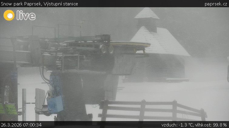 Snow park Paprsek - Výstupní stanice - 26.3.2026 v 07:00