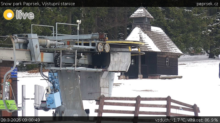Snow park Paprsek - Výstupní stanice - 28.3.2026 v 09:00