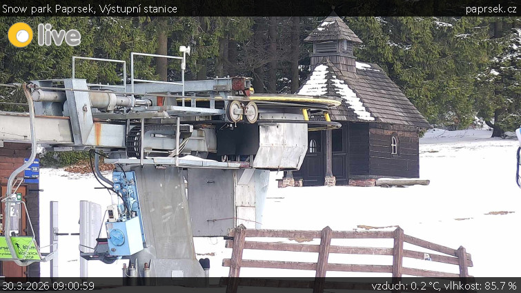 Snow park Paprsek - Výstupní stanice - 30.3.2026 v 09:00