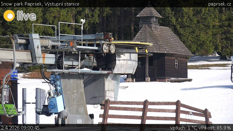 Snow park Paprsek - Výstupní stanice - 2.4.2026 v 09:00