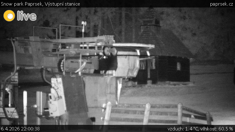 Snow park Paprsek - Výstupní stanice - 6.4.2026 v 22:00