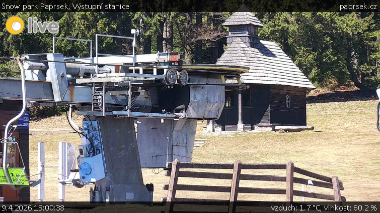 Snow park Paprsek - Výstupní stanice - 9.4.2026 v 13:00