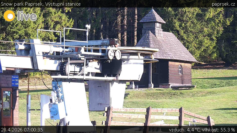 Snow park Paprsek - Výstupní stanice - 28.4.2026 v 07:00