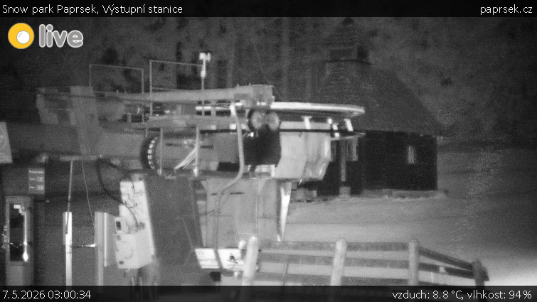 Snow park Paprsek - Výstupní stanice - 7.5.2026 v 03:00