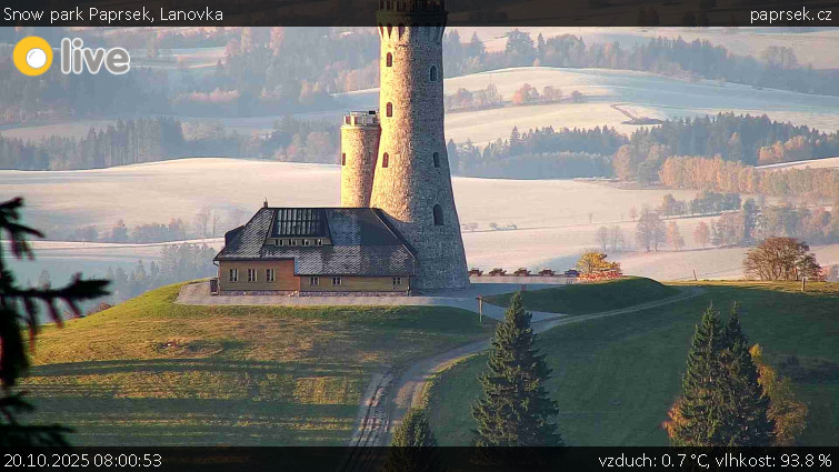 Snow park Paprsek - Lanovka - 20.10.2025 v 08:00 Snow park Paprsek - Lanovka - 20.10.2025 v 08:00