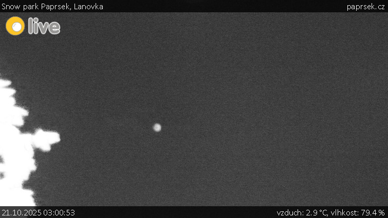 Snow park Paprsek - Lanovka - 21.10.2025 v 03:00