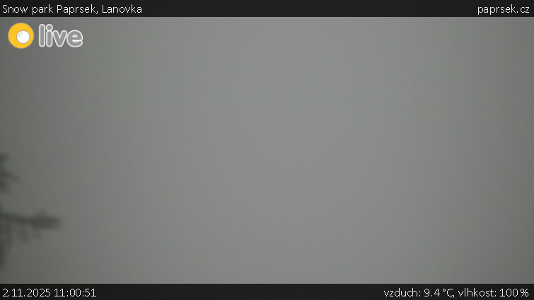Snow park Paprsek - Lanovka - 2.11.2025 v 11:00 Snow park Paprsek - Lanovka - 2.11.2025 v 11:00